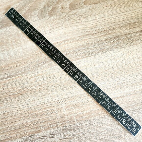 Vintage USSR Soviet Union Black Thin Metal 30cm Retro Rare Ruler - Picture 1 of 5